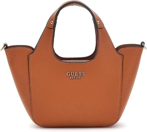 Guess Vikky – Sac Cabas Femme Cognac avec Pochette Amovible