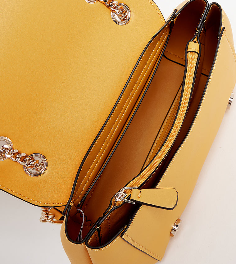 Guess Noelle – Sac Bandoulière Jaune Femme