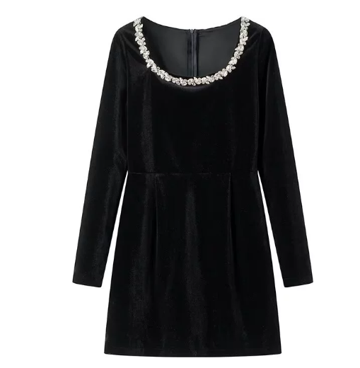 Robe à motifs floraux et strass