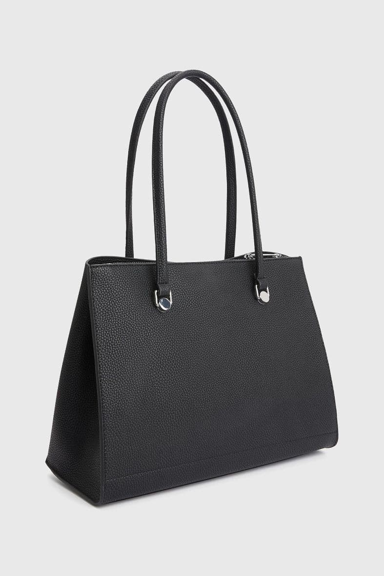 Tommy Hilfiger – Tote Bag Noir Monogramme TH