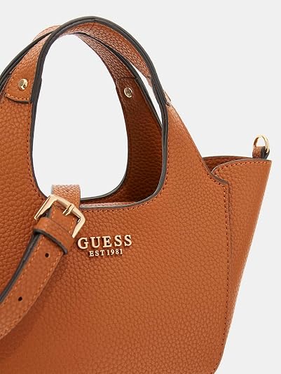 Guess Vikky – Sac Cabas Femme Cognac avec Pochette Amovible