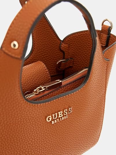 Guess Vikky – Sac Cabas Femme Cognac avec Pochette Amovible
