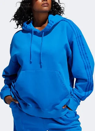 Adidas Originals – Hoodie Oversize 3-Stripes Bleu Bird