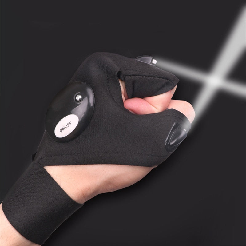 Gant LED sans doigts pour les activités de plein air