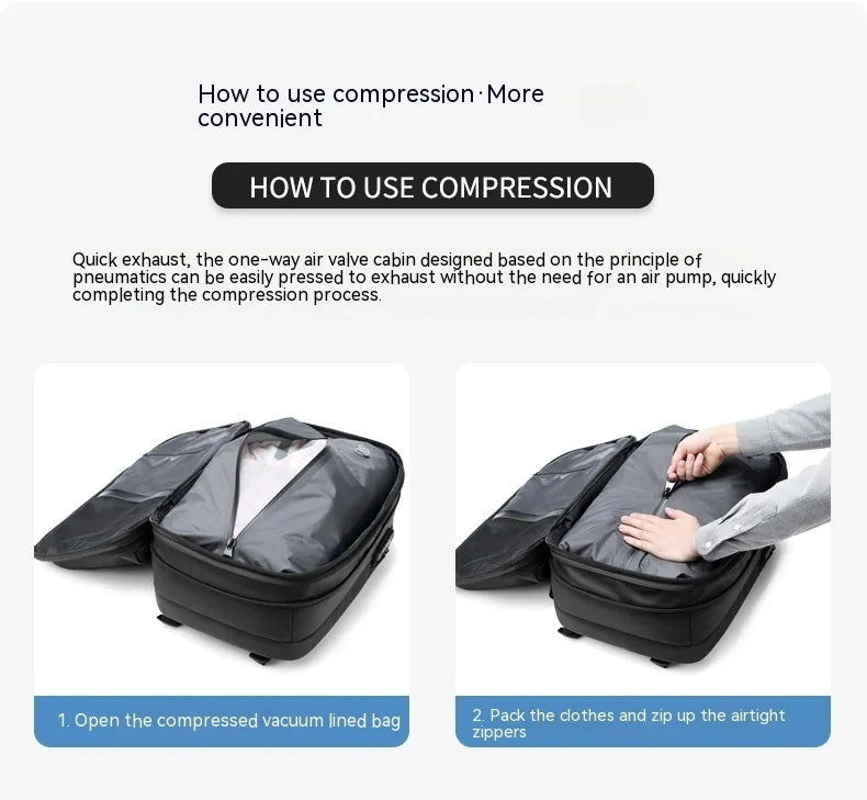 Sac à dos à compression sous vide de grande capacité
