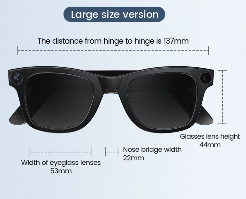 Lunettes intelligentes dotées d'une caméra IA
