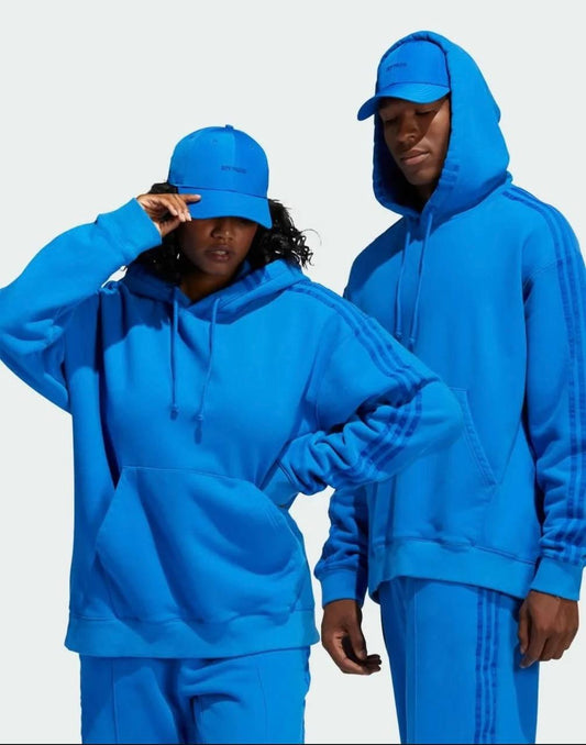 Adidas Originals – Hoodie Oversize 3-Stripes Bleu Bird