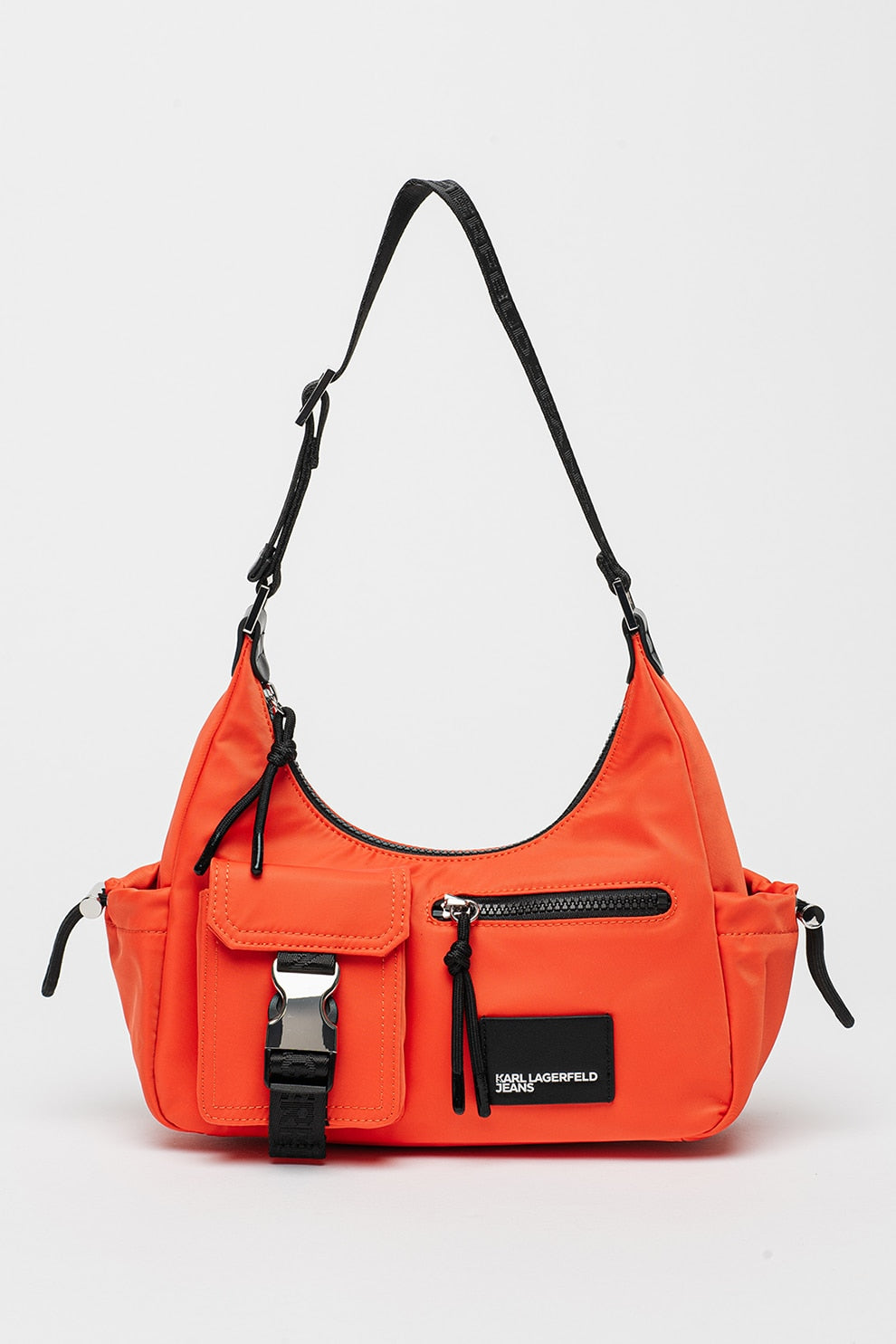 Karl Lagerfeld Jeans – Sac Hobo Utilitaire Nylon Rouge